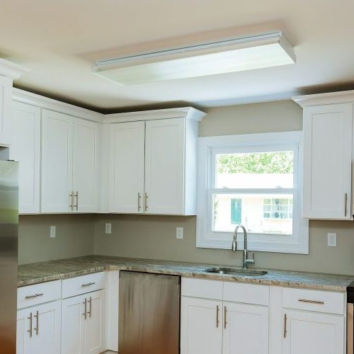 kitchen with appliances and a beautiful interior New kitchen cabinets