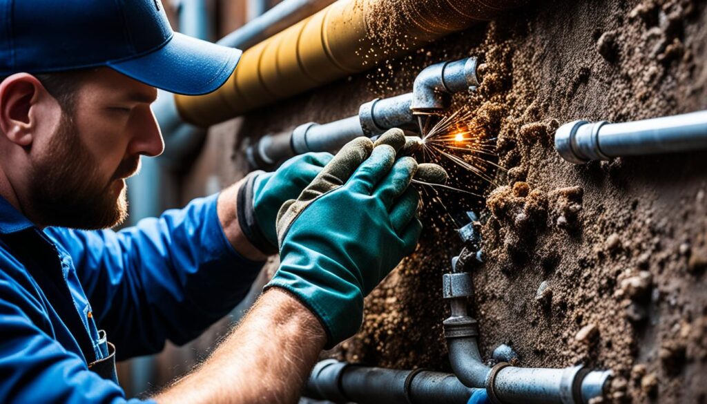 Plumbing system dismantling