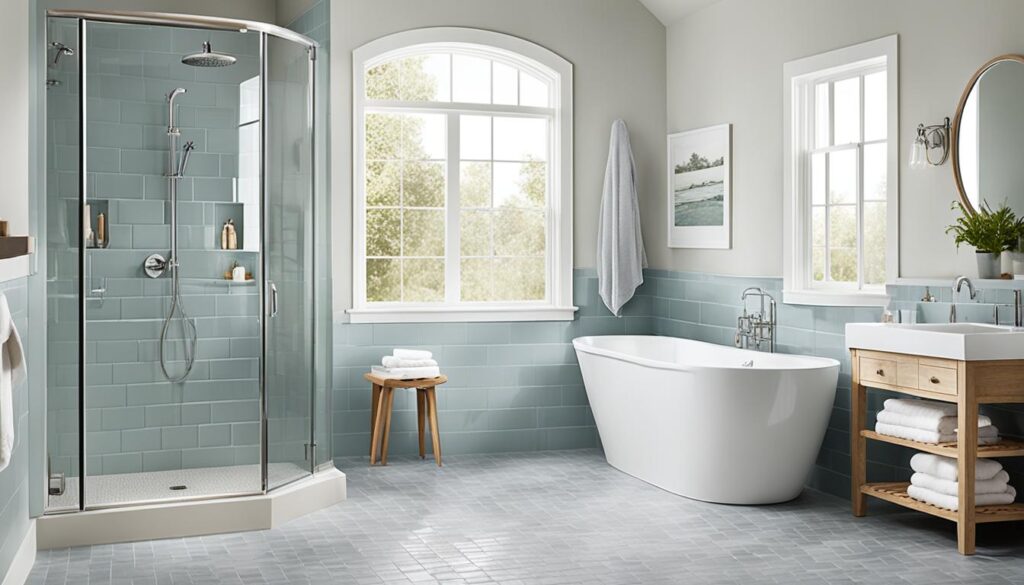 color scheme for spacious bathroom