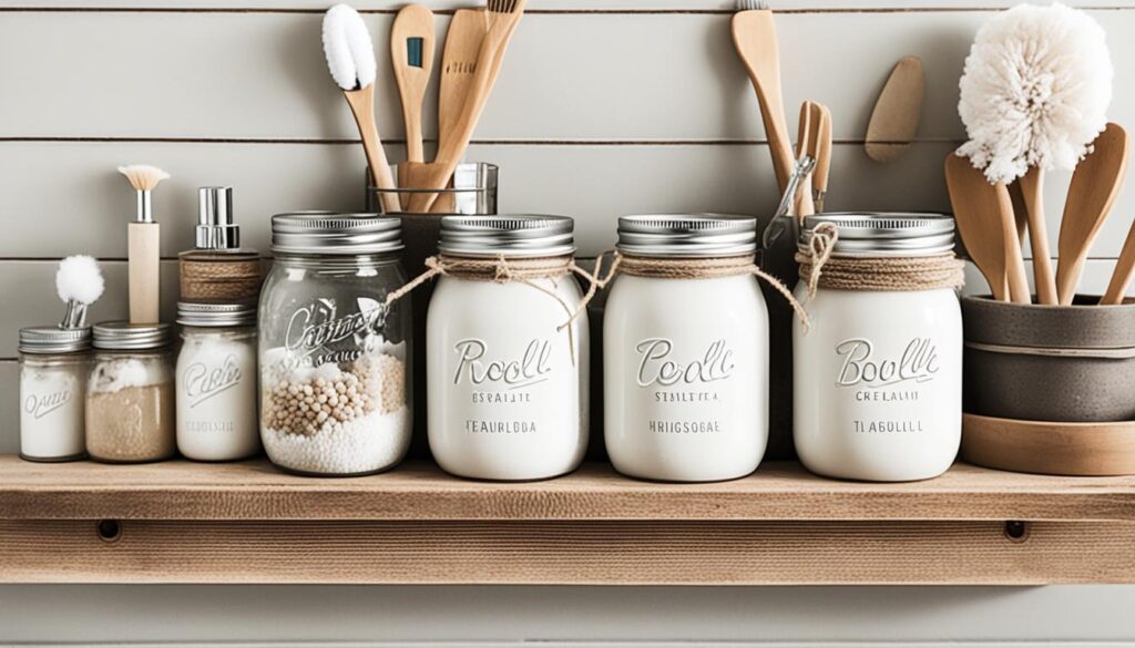 mason jar bathroom accessories