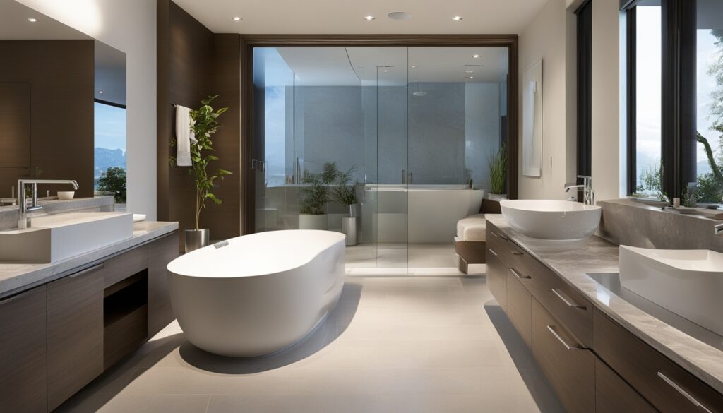 modern spa-like bathroom