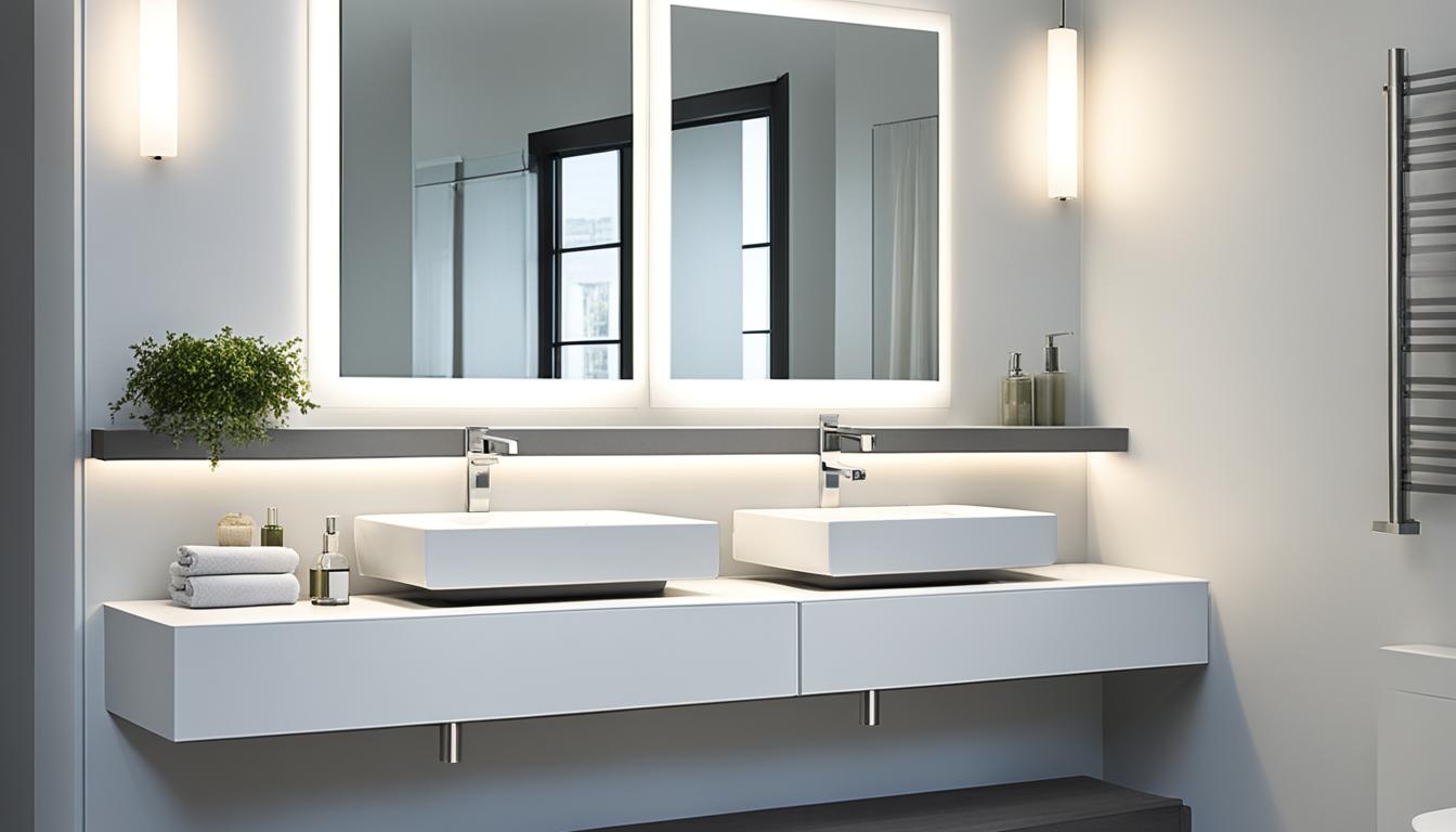 Integrated bathroom sinks