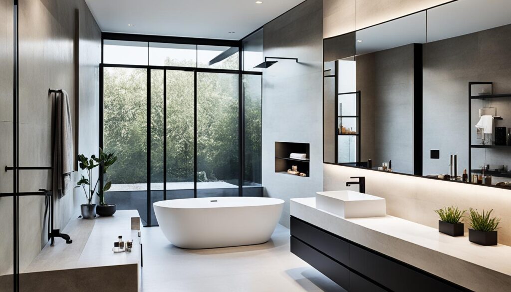 Modern minimalist bathroom