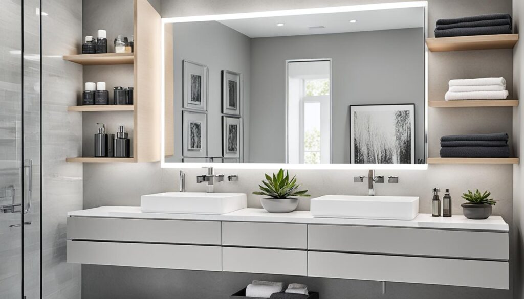 Space-saving bathroom design