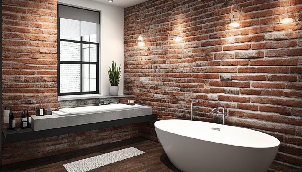 brick wall accents