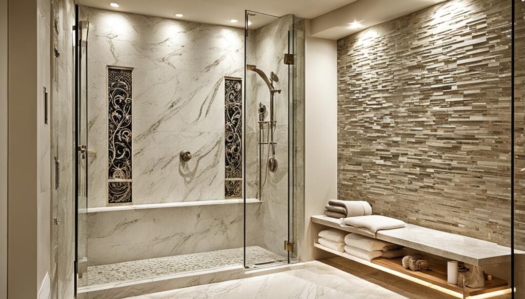 custom marble showers