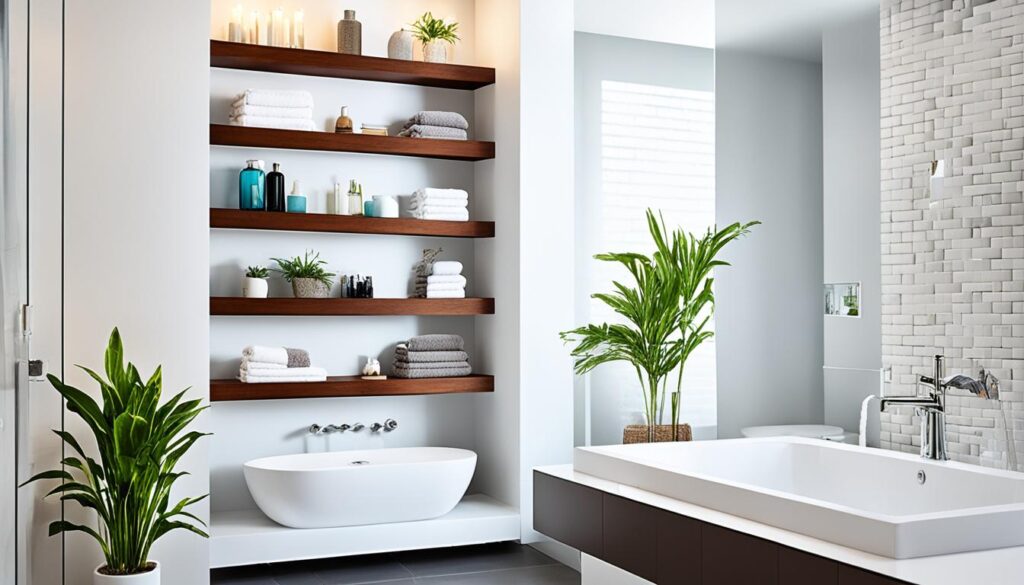 decorative bathroom shelving