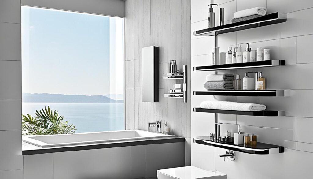 modern bathroom shelf ideas