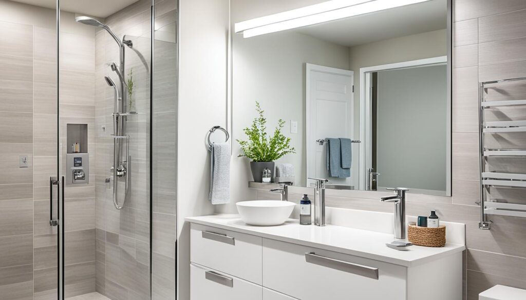 smart technology in energy efficient bathroom