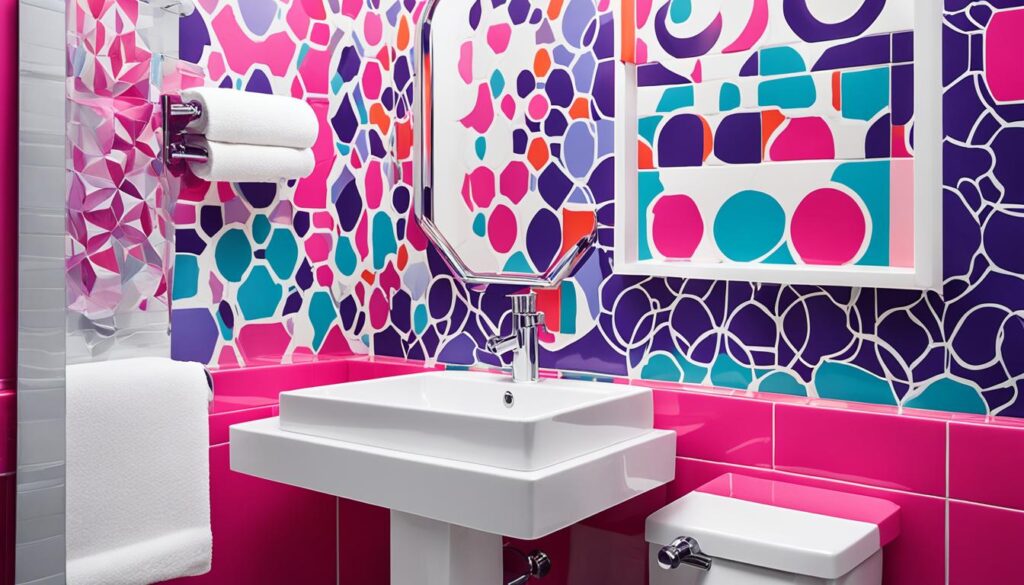 vibrant colors in bathrooms