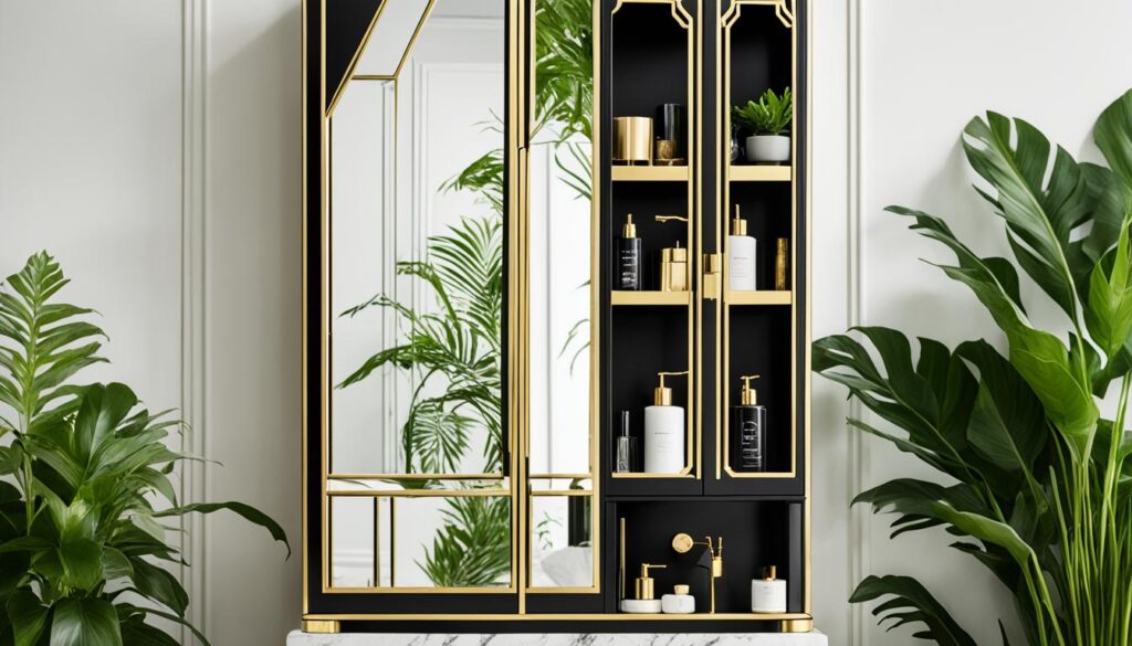 art deco bathroom cabinet styles