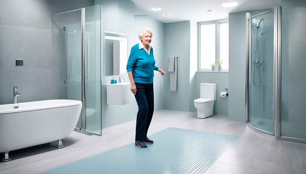 non slip bathroom flooring elderly