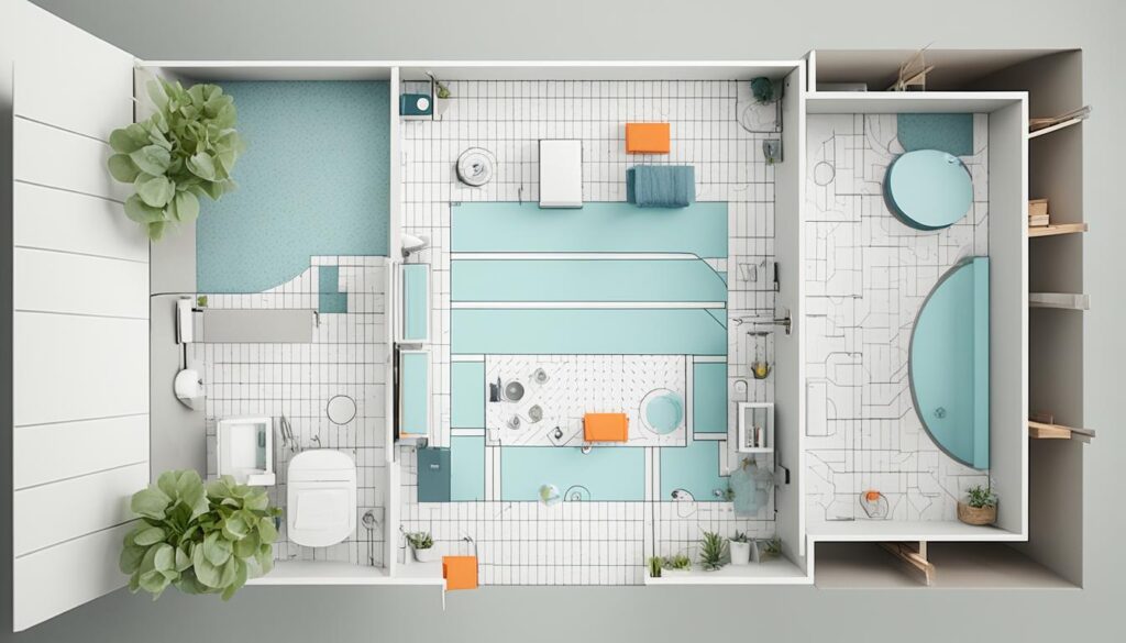 updating bathroom layout