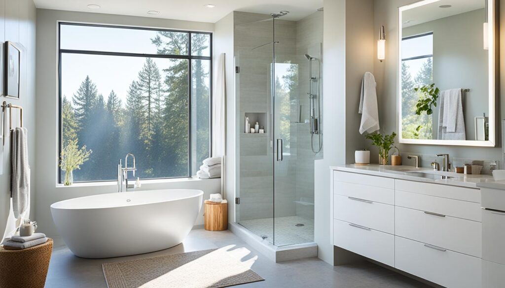 positioning fixtures for effective bathroom layout