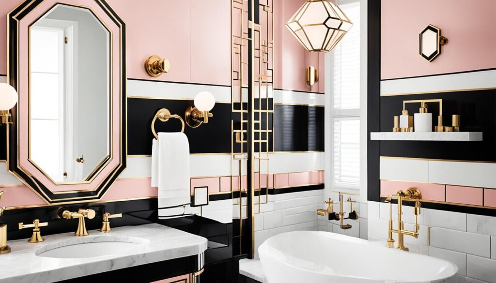 small art deco bathroom color scheme and palette