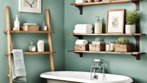 unique bathroom shelving ideas